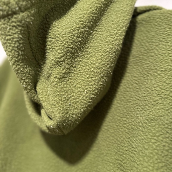 Stüssy Bronson Polar Fleece Drawstring Hoodie Sz: S olive green.Embroidered logo - Picture 10 of 13